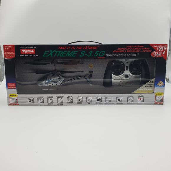 Syma Extreme S-3.5G RC Helicopter 3.5 Channel Gyro LED NIB - Picture 1 of 9